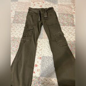 Garage Green flared cargo pants